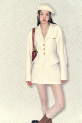 Chaebol Style Bat Sleeve Suit Set